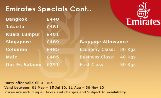Emirates Specials Cont.